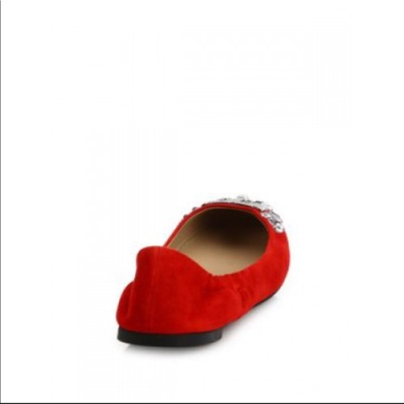 Tory Burch Delphine Crystal & Suede Ballet Flats - Picture 5 of 5